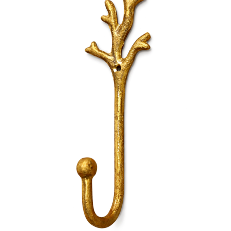 Handcrafted Metal Twig Design Wall Hook Nature Inspired Utility